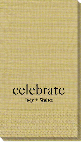 Big Word Celebrate Moire Guest Towels